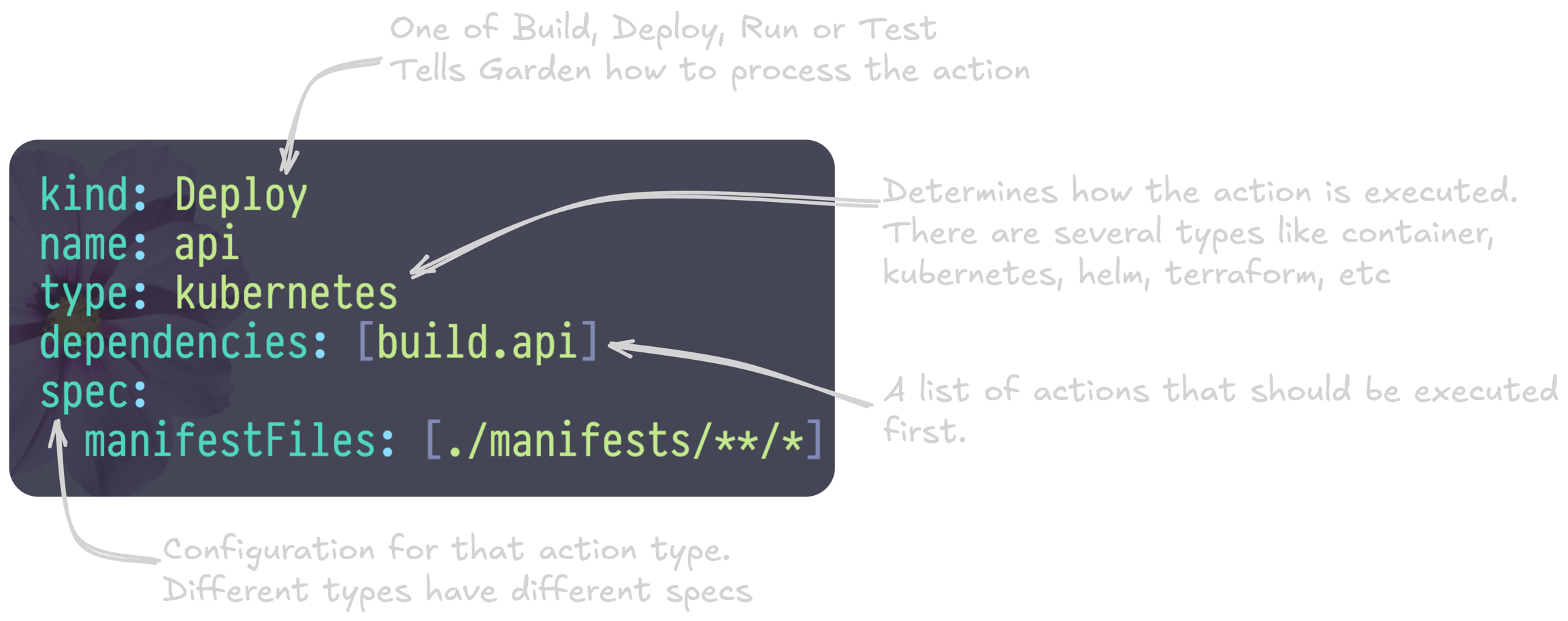 The anatomy of an action